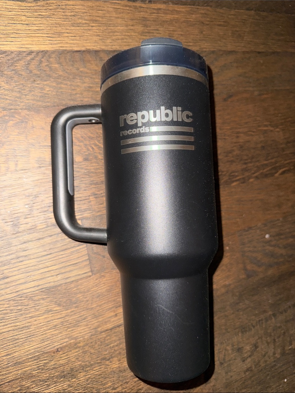 Stanley Black Republic Records Travel Mug with Handle
